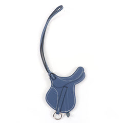 HERMES Paddock Sailor Charm, Veau Swift leather, Colvert silver hardware, bag charm, made in France, women's — Like New