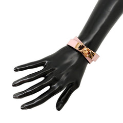 Hermes Kelly Double Tour Bracelet, Rose Sakura Pink Swift Leather, U Stamp, Size T2 — Like New