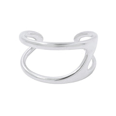 Hermes Chaine d'Ancre Punk Bangle GM SV925 Silver Size 14 HERMES — Like New