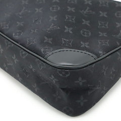 LOUIS VUITTON Monogram Satin Little Boulogne Pouch Bag in Leather, Noir and Black, M92142 — Like New