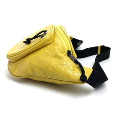 BALENCIAGA 529550 EXPLORER BELT PACK Body Bag Leather Men's Women's Yellow E-190904-55 — New - Store Return
