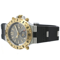 BVLGARI Diagono Professional GMT GMT40C5SGVD GMT40SG Men's Watch SS x 18K Yellow Gold Rubber 40536 — Good