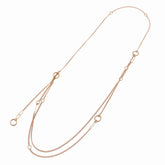 Hermes Like New Hermès Echappé KL8PG Long Necklace 750 Pink Gold 35.3g Jewelry 1314 — Like New