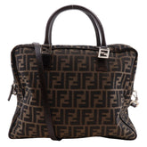 Fendi Zucca Business Bag, 2-Way Shoulder Nylon Canvas, Brown, 2-Way, A4 Size, Unisex — Like New