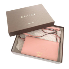 Unused Gucci Swing 368231 Leather Pink Shoulder Wallet Bag 0828GUCCI — Like New