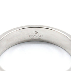 Gucci Icon Ring, 18K White Gold (WG), Women's Silver Tone — Like New