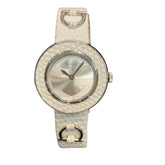 Gucci Horsebit watch, total weight 24.6g, stainless steel, genuine leather strap, quartz movement, white mother-of-pearl dial, 129.5 — Good