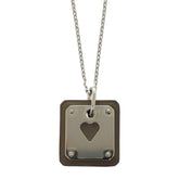Hermes Like new Hermès Asde Coeur Ace of Hearts leather and metal brown necklace with Z markings, model 1006 — Like New