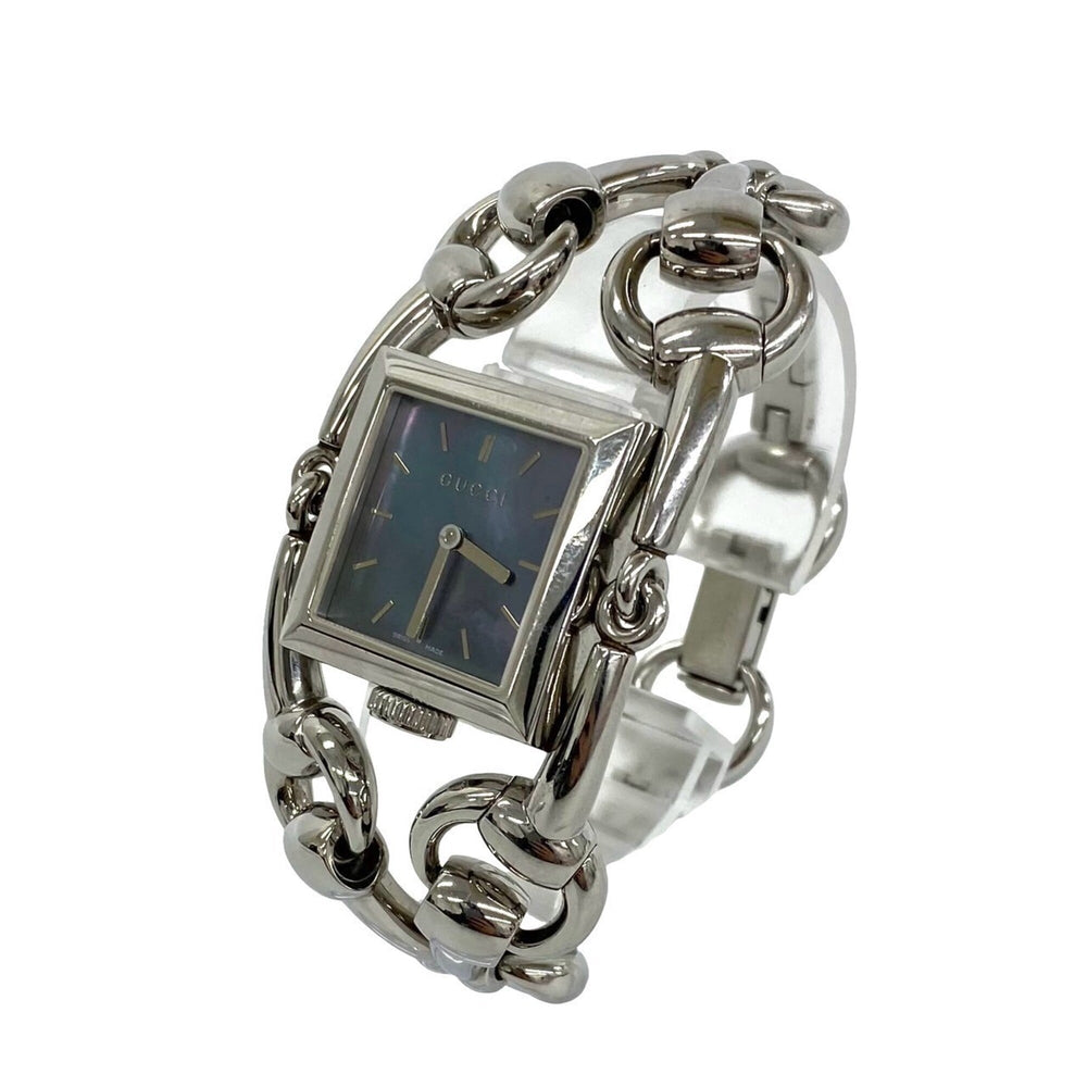 GUCCI Signoria Stainless Steel Quartz Wristwatch, Silver, 20694 — Good