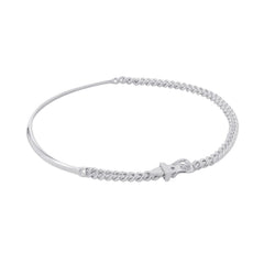 Hermes Necklace Boucles Sellier Inflexible SV925 Silver Size PM 44 HERMES — Like New