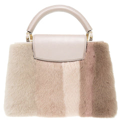 Louis Vuitton Capucines BB Mink Champagne Pink Handbag LV 1183 LOUIS VUITTON — Like New