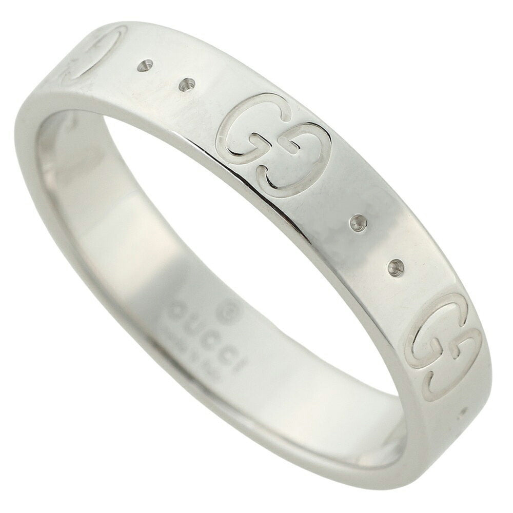 Gucci Interlocking G Icon Ring, 18K White Gold, Approx. 3.4g, Size #13 (approx. US size 12.5) — Like New