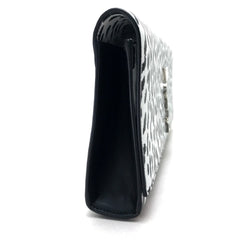 SAINT LAURENT Saint Laurent Paris 326079 Cassandra Leopard Bag Clutch Calf Leather Women's White Black — New - Store Return