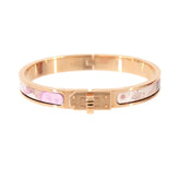 Hermes Mini Clic Kelly PM Bangle White Rose Gold (Kingdom of Helios) — New - Store Return