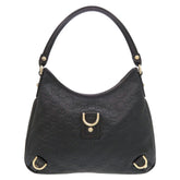 Like new Gucci Abbey Guccissima 13078 one-shoulder bag in black leather. 0282 GUCCI — Like New