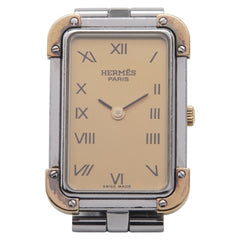Hermès Cloiseur Watch CR1.220 Quartz Gold Dial Stainless Steel Plated Women's HERMES — Good