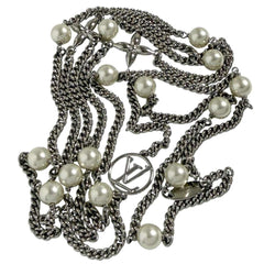 Louis Vuitton Women's Long Necklace, Midnight Pearl, M02908 — Like New