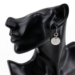 Gucci GUCCI Trademark Earrings Logo Round Silver 925 Approx. 12.1g Women's — Like New