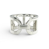 HERMES Everchaine d'Ancre AG925 Ring, 2021 model, Silver, Size 48, with case, Made in Italy, Weight: 5.6g, Women's — Like New
