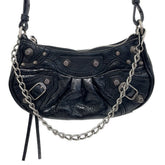 BALENCIAGA Le Cagoule Mini 2-way Chain Shoulder Bag 695814 Black Women's — Like New