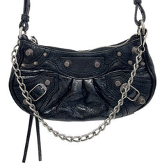 BALENCIAGA Le Cagoule Mini 2-way Chain Shoulder Bag 695814 Black Women's — Like New
