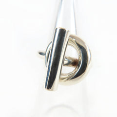 HERMES Echappé MM 925 Ring, 2024 Model, Silver, Size 48, with Case, Made in Italy, Weight 9.6g, Women's — Like New
