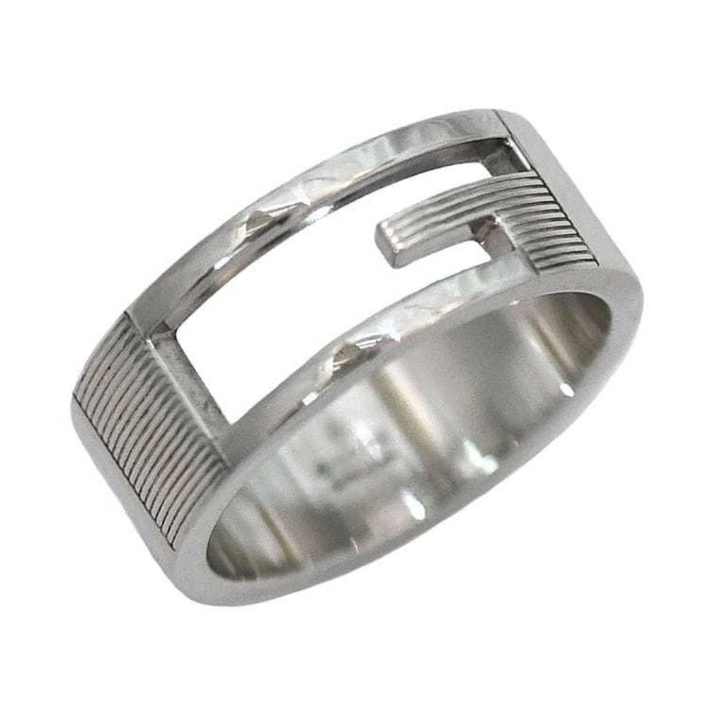 Gucci Branded Ring Silver G Cut 032661 09840 8106 ec-20394 Size 16 Ag 925 SILVER GUCCI — Like New