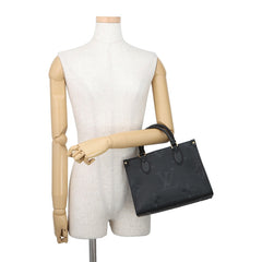 Louis Vuitton Monogram Empreinte OnTheGo PM Handbag M45653 Black 2-way LOUIS VUITTON — Like New