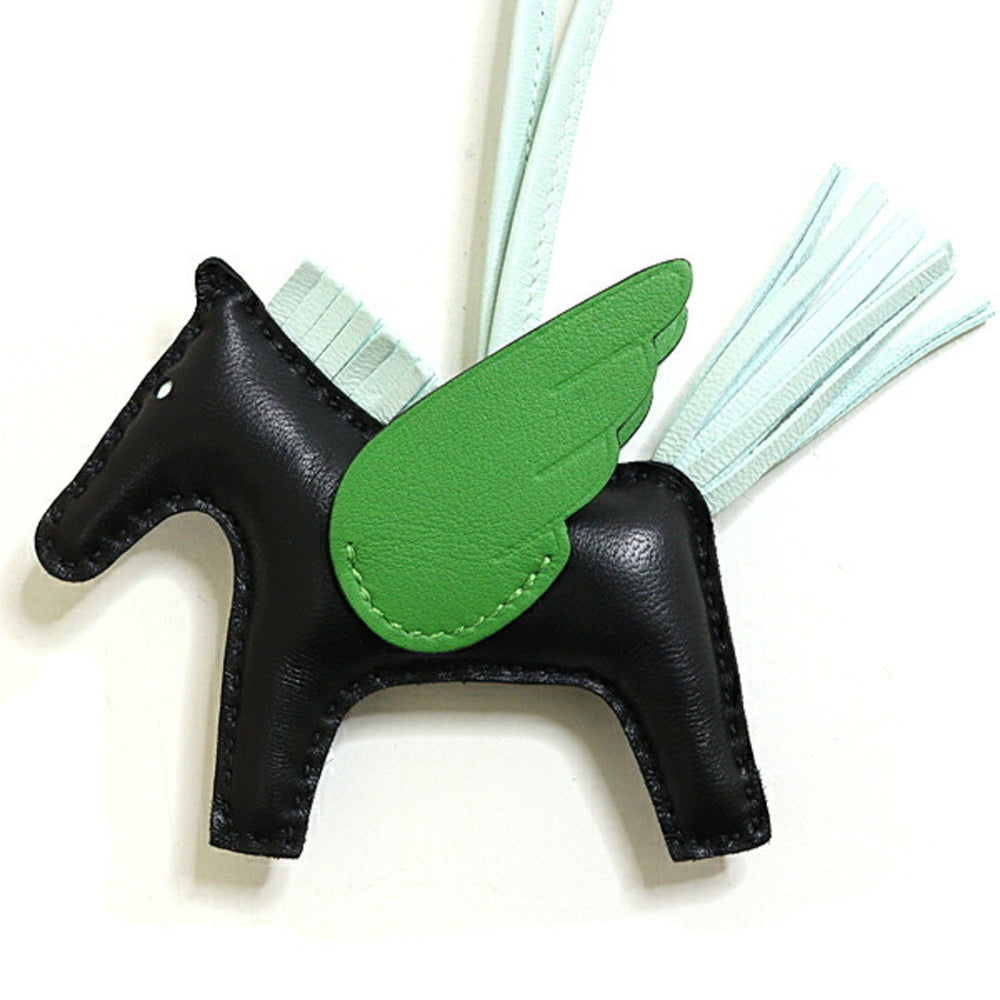 Hermes Rodeo Pegasus PM, Agneau Milo/Swift leather, K stamp (2025 production), Black/Vert Peppermint/Vert Yucca — New - Store Return