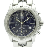 TAG HEUER Link Chronograph Steel Quartz Mens Watch CT1110 Polished — Very Good