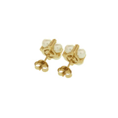 Celine Triomphe Faux Pearl Stone Gold Earrings, Accessory 1555 CELINE — Like New