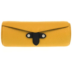 Like new Fendi leather pouch with yellow watch case, 0659FENDI — Like New