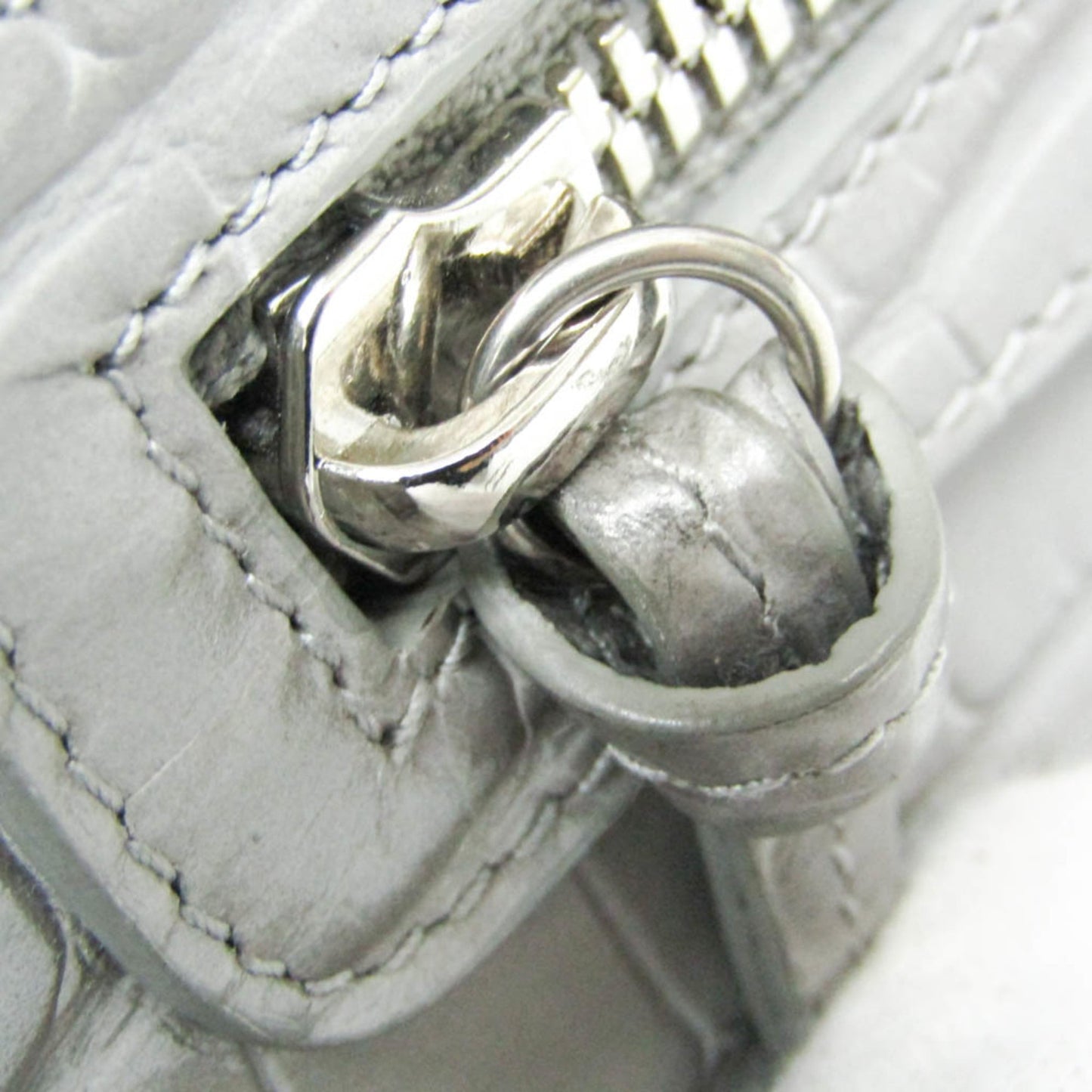 Balenciaga 655247 Women's Leather Shoulder Bag Gray