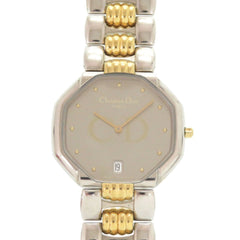 Christian Dior Octagon 45.204 Stainless Steel Silver and Gold Quartz Watch with Guarantee 0029 — Good