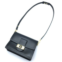 LOUIS VUITTON M55821 LV Lock Chain Dauphine MM Shoulder Bag Calfskin Women's Noir Black G-200910-19 — New - Store Return
