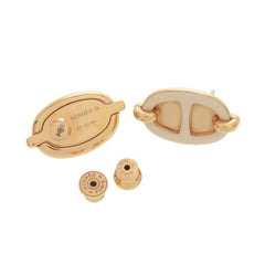 Hermes Mini Maillon Earrings H100052FOD3 Metal Cream White 1486HERMES — Like New