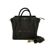 CELINE Luggage Nano Shopper Leather 2-way Handbag Shoulder Bag Mini Tote Brown 42681 — Like New