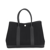 Hermes Garden TPM Tote Bag, Black Toile Chevron Negonda, C Stamp, Black, Garden, Handbag, Women's HERMES — Like New