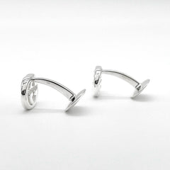 GUCCI Interlocking Cufflinks with Logo, SV925, Men's — Like New