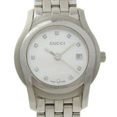 Gucci 5500L Stainless Steel Quartz Analog Watch with White Mother-of-Pearl Dial for Women — Good