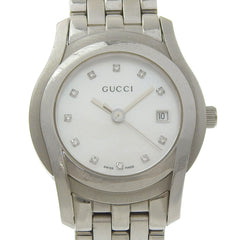 Gucci 5500L Stainless Steel Quartz Analog Watch with White Mother-of-Pearl Dial for Women — Good