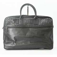 BOTTEGA VENETA Intrecciato Leather Shoulder Bag, Black, Men's, 405557 — New - Store Return