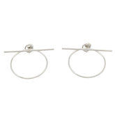 Hermes Loop MM Earrings, Sterling Silver 925, Women's Tone — Like New