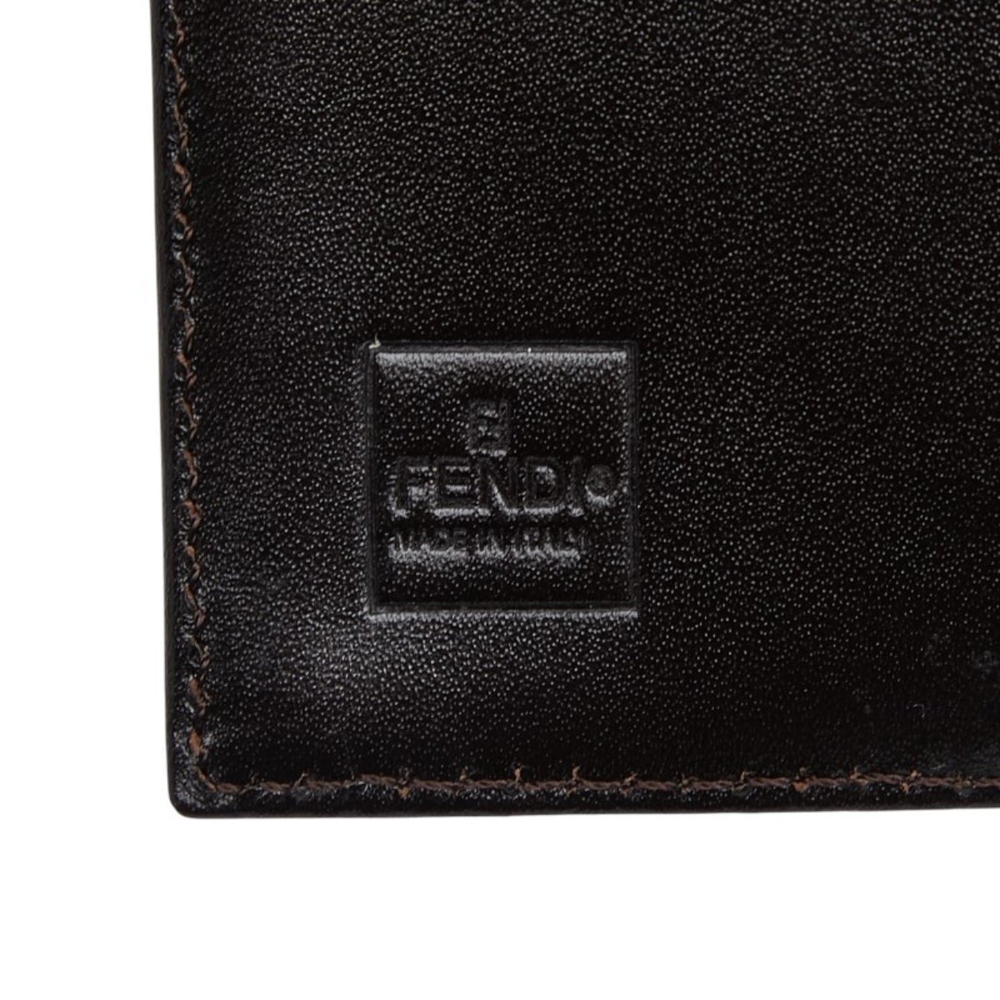 Fendi Zucca Tri-fold Wallet 8M0011 Brown/Black Canvas Women's FENDI