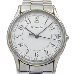 Tiffany & Co. Classic Watch, Stainless Steel, Quartz, Analog, White Dial, Unisex — Good