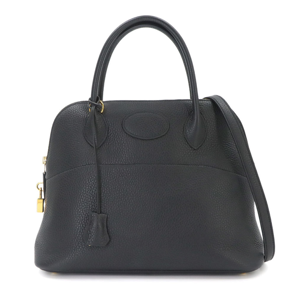 Hermes Bolide 31 2-way Handbag/Shoulder Bag, Taurillon Clemence Leather, Black, Z Stamp, Gold Hardware — Like New