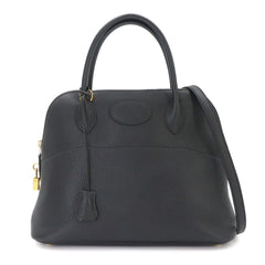 Hermes Bolide 31 2-way Handbag/Shoulder Bag, Taurillon Clemence Leather, Black, Z Stamp, Gold Hardware — Like New