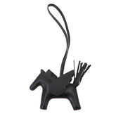 Hermes HERMES So Black Rodeo Pegasus PM Accessory Bag Charm Agneau Milo Swift W Stamp — New - Store Return