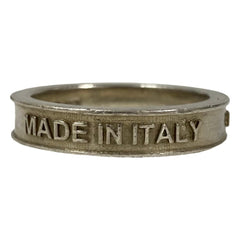 GUCCI Interlocking G Script Logo Ring, 925 Sterling Silver, Size 2, Men's — Like New