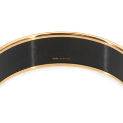 Hermes MM Email Bangle Bracelet, Red Multicolor Gold — Like New